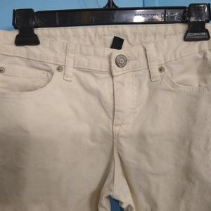 Gap 8/29 white courdoroy pants